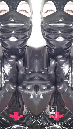 Lady Valeska: Comiendo semen para la clínica de goma de Lady Valeska