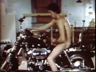 Gays Case: Horny stud on a motorbike as he jerks off his...