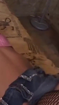Skinny Blonde Slut Spreads Her Ass and Takes a Big Black Cock in Her Pussy.