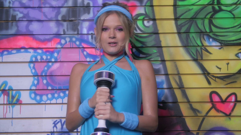 Coco Lovelock: Aerobics Warm up Ends with a Dildo