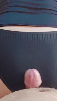 POV My Ass with Black Panties Causes Multiple Shots of Milk Before I Leave for Work