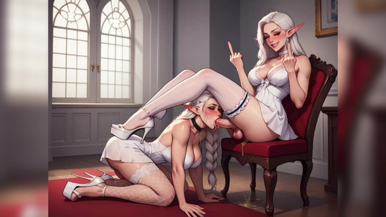 Shemale AI Porn: Solo shemale cazzo sborra