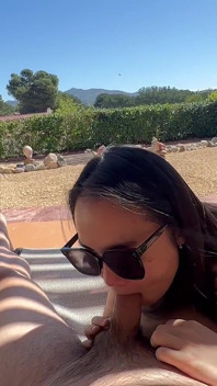 Slutty Kitty Sucks and Rides Yummy Jimmy on the Balcony to Extract His Semen