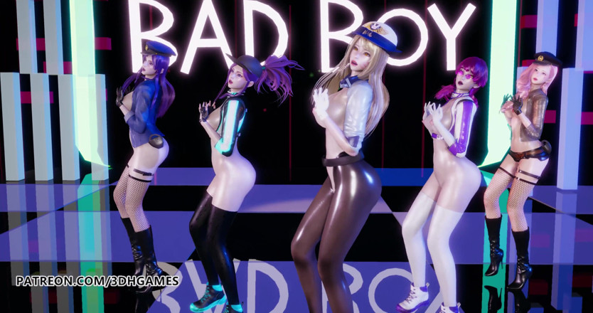 3D-Hentai Games: Red Velvet - Bad boy naked dance, Ahri, Akali, Kaisa, Evelynn,...