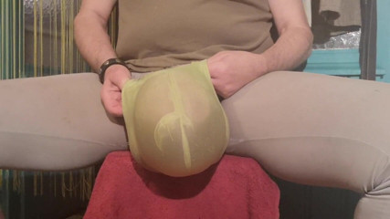 Monster_Meat_: Bulging with filled condom