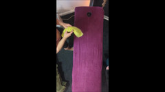 MassageRoomX: Rondborstige bodybuilder Claire krijgt extra proteïne - birds eye view