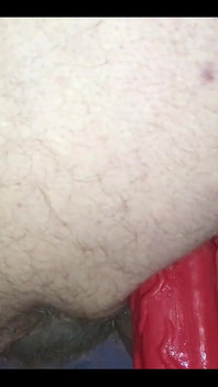 Loved This Session with Big Red Dildo Slamming up My Ass