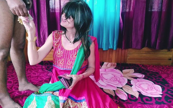 Bolly Karma: 真正的荡妇妻子被性感的大黑鸡巴男人操。
