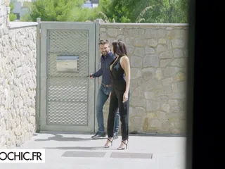 Trio avec Clea Gaultier dans une villa