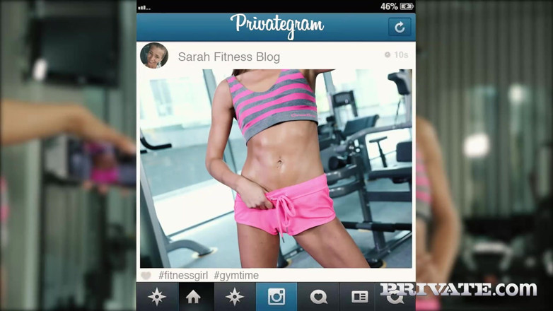 Private.com: Sarah Kay open wides in the gym