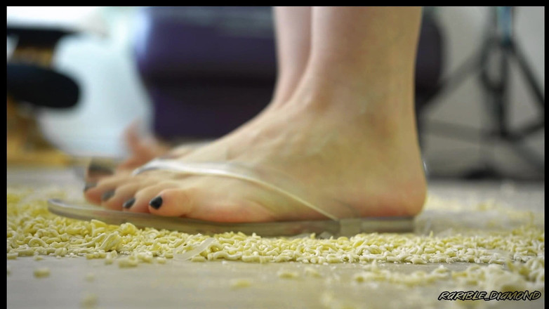 Rarible Diamond: Sexy Füße ramens, zermalmen in klaren flip-flops, benutzerdefinierte