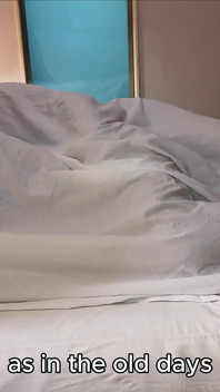 Stepmom and Stepsom Share Bed and Have Sex. English Captions