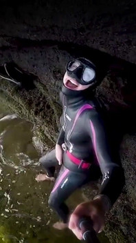 Neoprene neoprén a potápěcí maska masturbace u moře