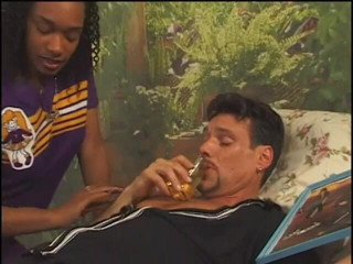 Best Butts: Horny Ebony Cheerleader Fucks Guy on Bed