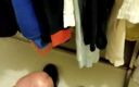 Satin and silky: Ngocok kontol dengan gaun seksi satin di showroom (37)