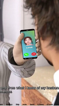 Laura Lustful Secret - Gameplay - Main Peranan - Isteri mengusik kawan suami dalam telefon melalui panggilan video