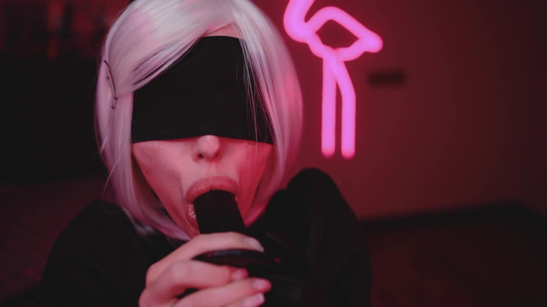 Mysweetalice: BBC Nier Automata cosplay BBC blowjob Mysweetalice aka Mykinkydope