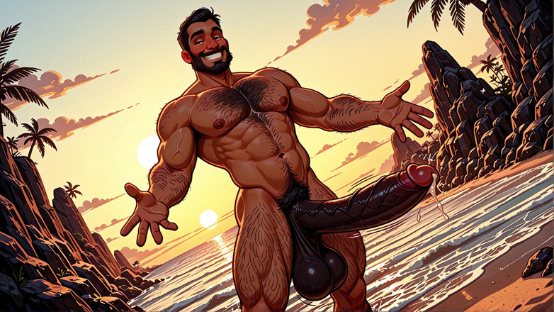 Erotic Man: 락 하드맨 Ai Art