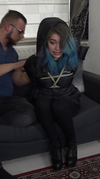 Luna Grey - chaqueta de down bondage hd