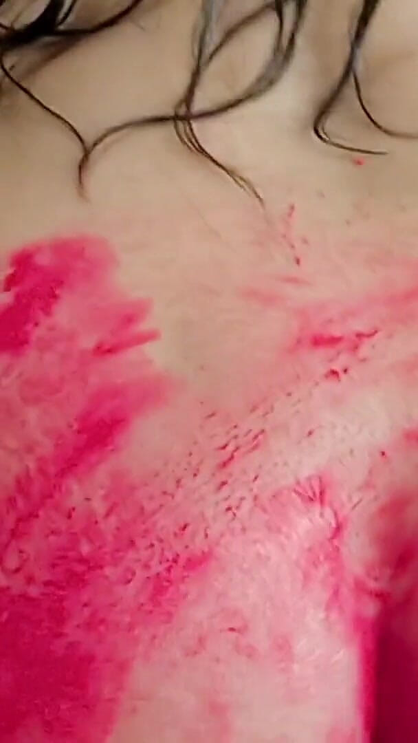 Sonathakur: Holi Special: Stepdad Fucks Horny Stepdaughter in Bathroom with Red...