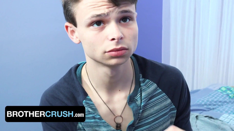 Brother Crush: Horny stud tricks and hardcore fucks his innocent stepbrother's asshole...