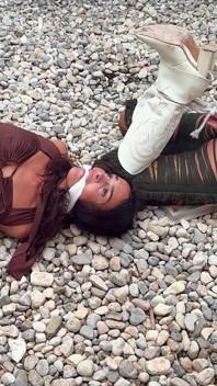 Bandit Girls Tied Tight. Two Helpless Cowgirls Cleave Gagged to a Tree and Rough Ropes Hogtie
