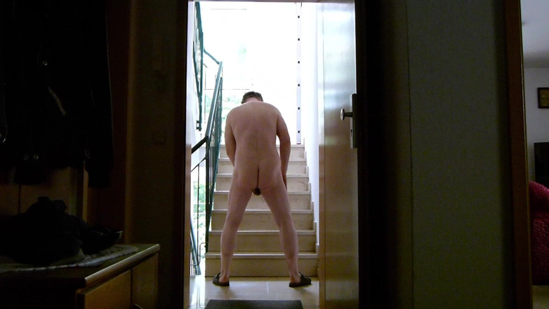 Andi Geil: Andreas Jerks off in the Hallway