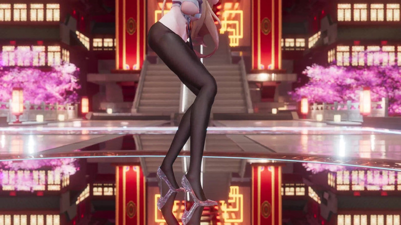 MikuMotion: [mmd] Marionette Erotic Uniform Černé punčochy