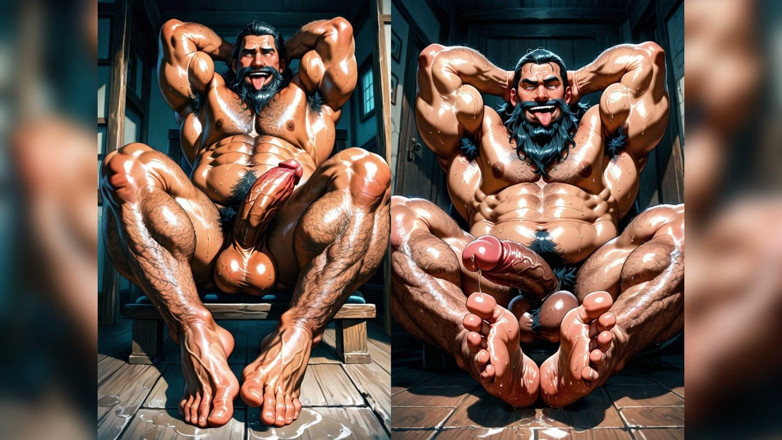 AI Blk: Pria berani ngentot dengan dildo