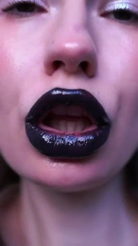 Get Lost in the Mesmerizing Gloss of My Phat, Gothic Lips as I Tease and Kiss You Into Submission