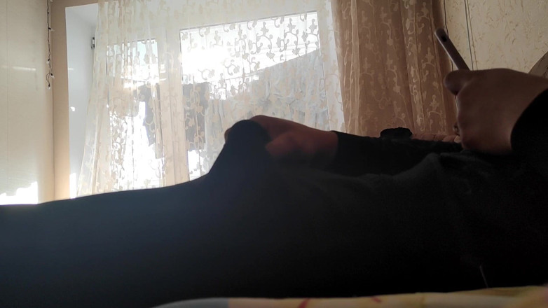 Auff: Masturbating at home in panties and watching porn