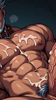 Оголені чоловіки, мистецтво в стилі dbz