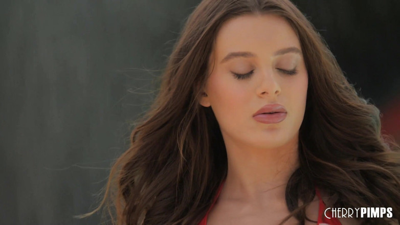 CherryPimps: Beautiful Babe Lana Rhoades Teases by the Pool Before Masturbating...