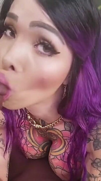 She Had Eat Me Tattooed on Her Tgirl Ass - What's a Guy to Do?