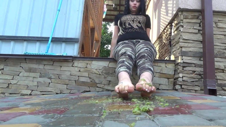Goddess Misha Goldy: You will eat any food and dirt from our feets...