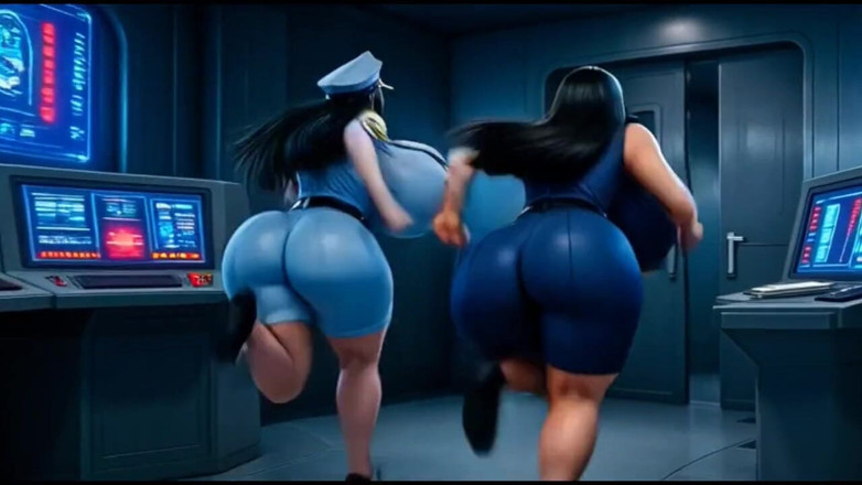 Hot girl dancing: 警察署署長版、AIアニメーション