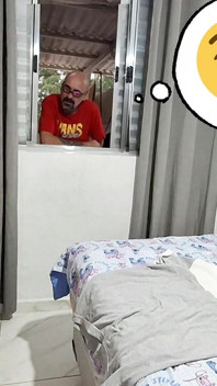 Prank with Blindfolded Wife...cuckold Calls Neighbor to Participate.