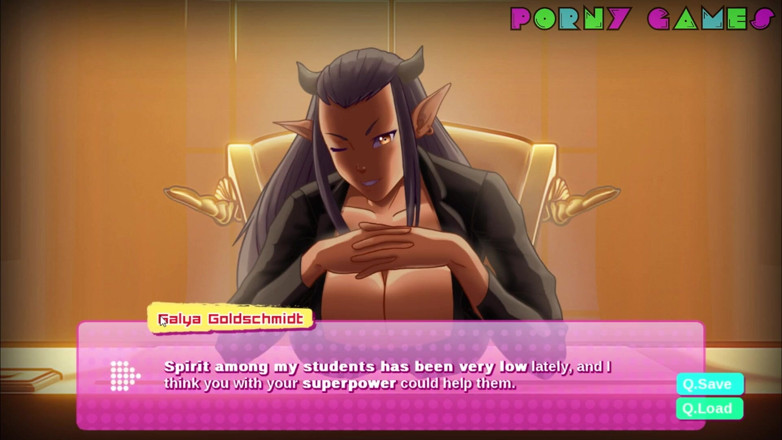 Porny Games: Heroes University H - Prologue - seks keras dengan pengetua (Pt. 1)