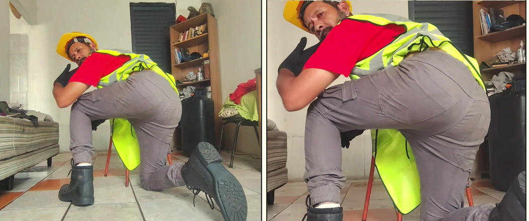 Stink HairyMale: Pakaian Dalam Putih - Pekerja (Kamera Ganda)