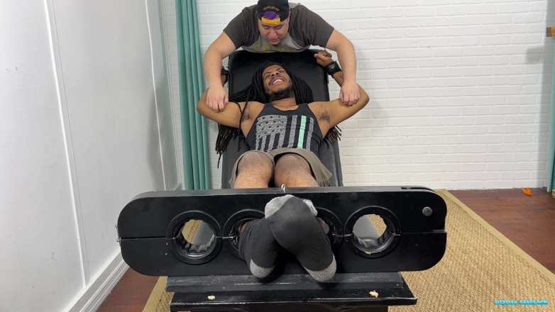 Ticklish Chubs: J Finally in the Tickle Chair