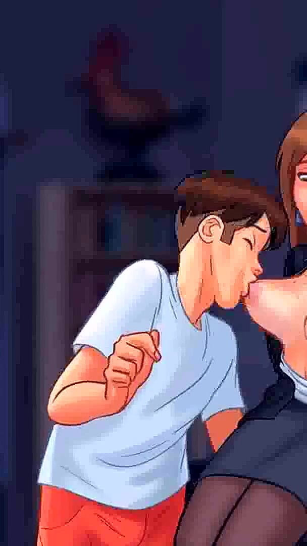Dirty GamesXxX: Summertime Saga: Lelaki kolej berkongkek dengan profesor Perancis di pejabatnya...