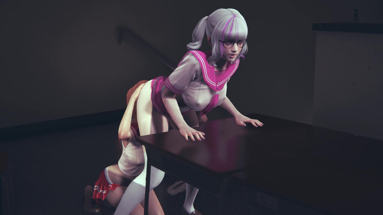 Waifu club 3D: Redhead girlfriend licks pussy classmate