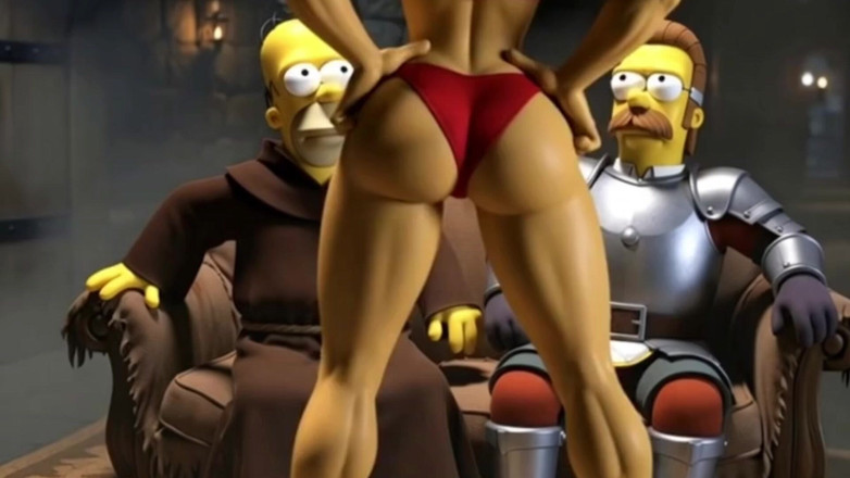 Octopussy Lovers Club: Kelab cuckold peribadi. Parodi kartun 3D Simpson eksklusif