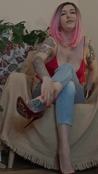 Lady Angela Polish Language JOI Red High Heels