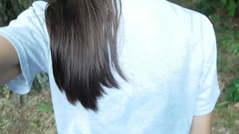Tiny Teena: Forest BJ and Fuck