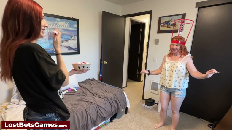 Lost Bets Games: Redhead Lesbians Ruby and Raven Bounce Onto the Court