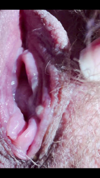 Open Pink Pussy Full of Grool