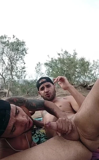 Xisco: Cum in the dunes outdoor with Leo Bulgari