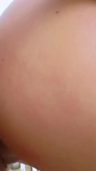 I fuck myself and splash my hot cum on the face of this brunette slut with small tits and warm wet pussy