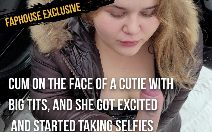 Peach Desert: Éjaculation sur le visage d'une jolie fille à gros nichons, elle...